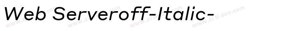 Web Serveroff-Italic字体转换